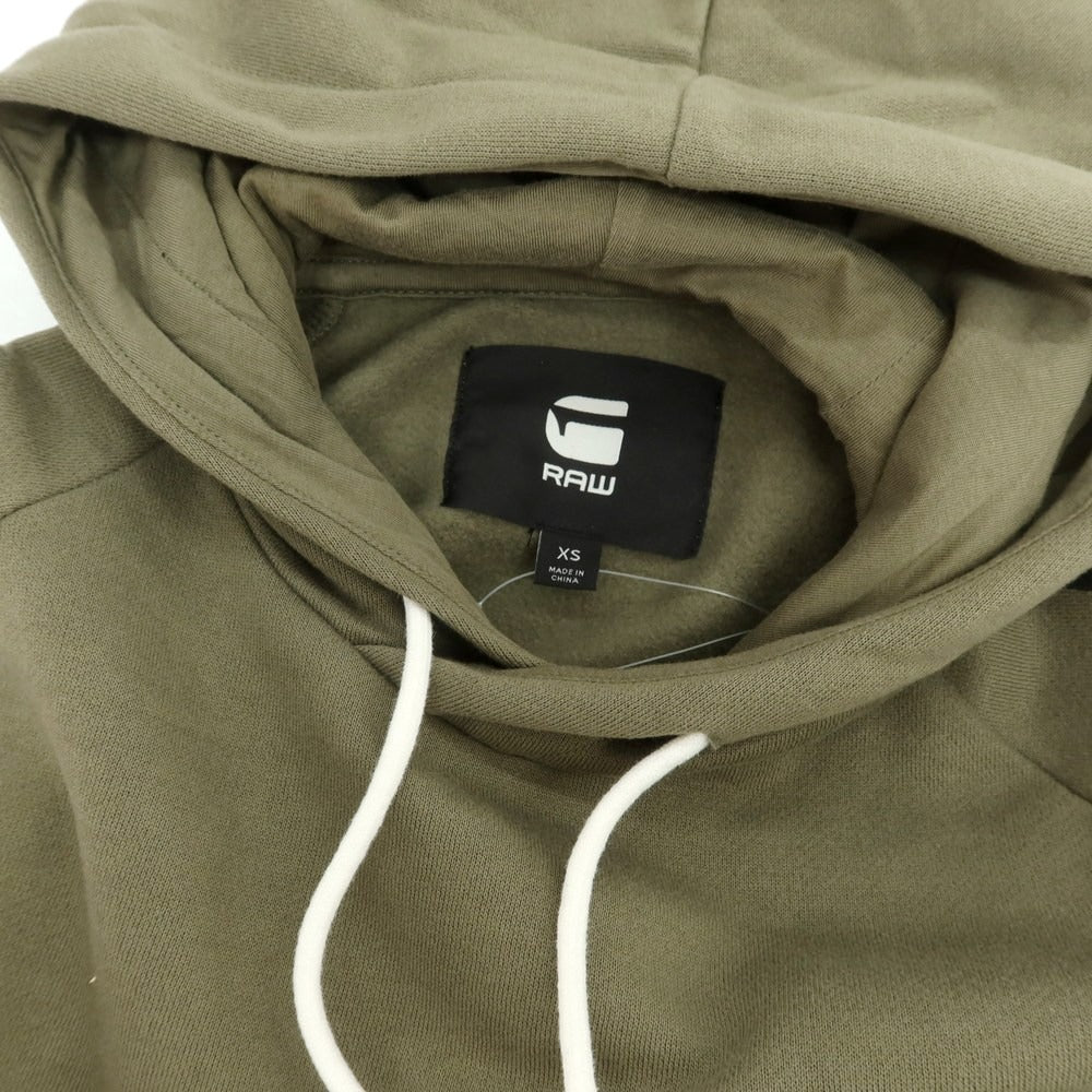 【中古】ジースターロウ G-STAR RAW コットンポリエステル スウェット プルオーバー パーカー オリーブ【サイズXS】【 状態ランクB 】【 メンズ 】 [DPD]
