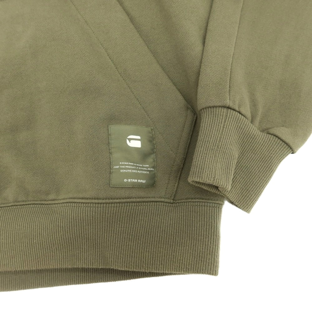 【中古】ジースターロウ G-STAR RAW コットンポリエステル スウェット プルオーバー パーカー オリーブ【 XS 】【 状態ランクB 】【 メンズ 】