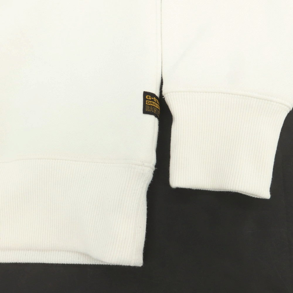 【中古】ジースターロウ G-STAR RAW コットンポリエステル スウェット プルオーバー パーカー ホワイト【サイズXS】【 状態ランクC 】【 メンズ 】 [DPD]