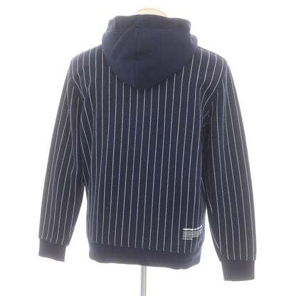 【中古】ジースターロウ G-STAR RAW コットンポリエステル スウェット ストライプ プルオーバー パーカー ネイビーxアイボリー【 S 】【 状態ランクB 】【 メンズ 】