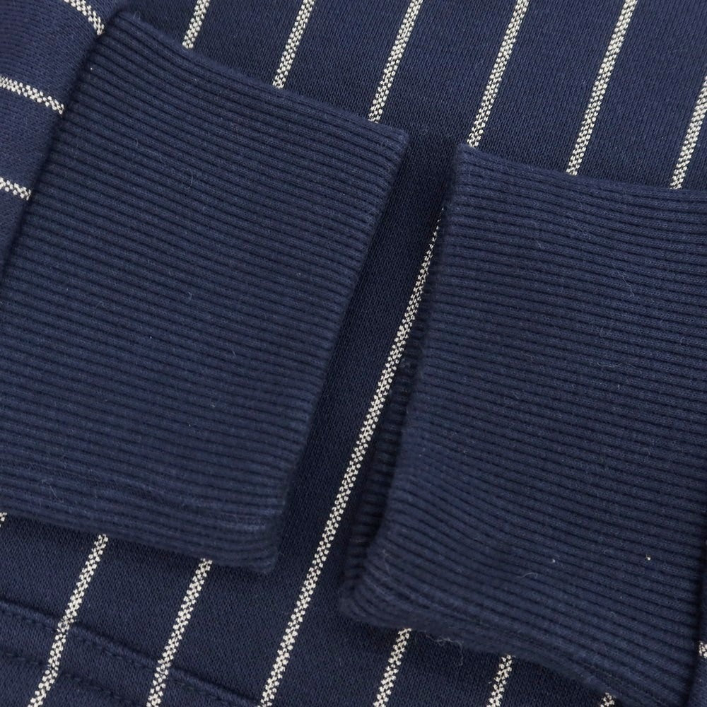 【中古】ジースターロウ G-STAR RAW コットンポリエステル スウェット ストライプ プルオーバー パーカー ネイビーxアイボリー【 S 】【 状態ランクB 】【 メンズ 】