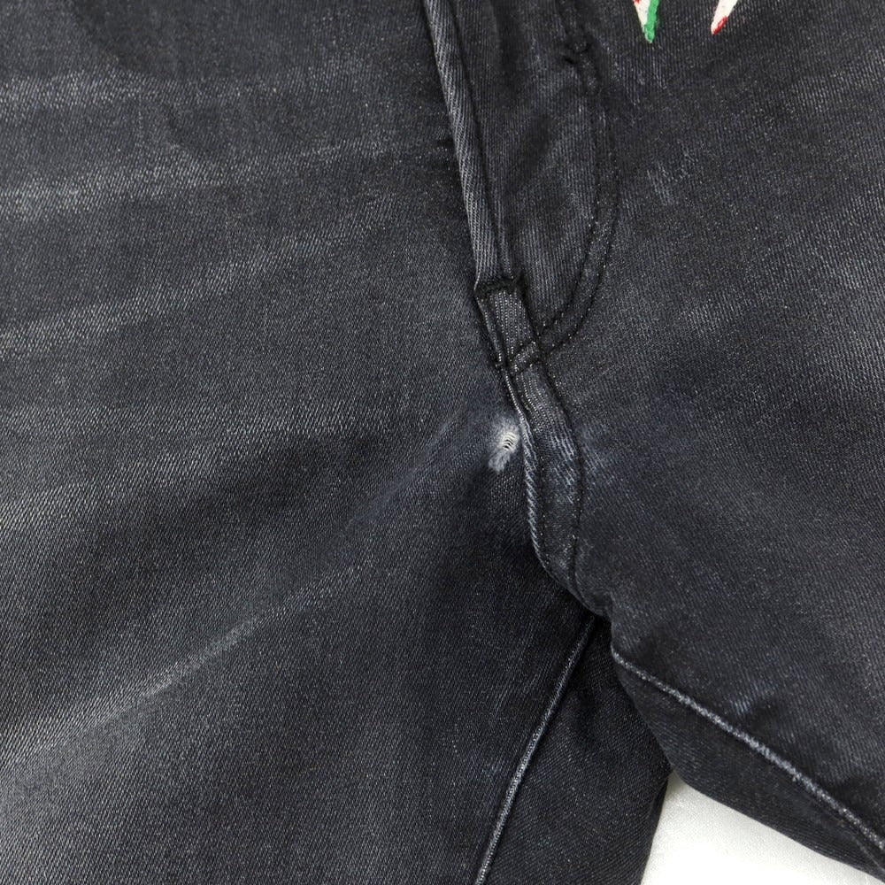 【中古】ジースターロウ G-STAR RAW ストレッチ コットンポリエステル ジーンズ デニムパンツ ブラック【 27 】【 状態ランクD 】【 メンズ 】