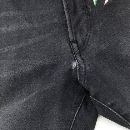 【中古】ジースターロウ G-STAR RAW ストレッチ コットンポリエステル ジーンズ デニムパンツ ブラック【 27 】【 状態ランクD 】【 メンズ 】