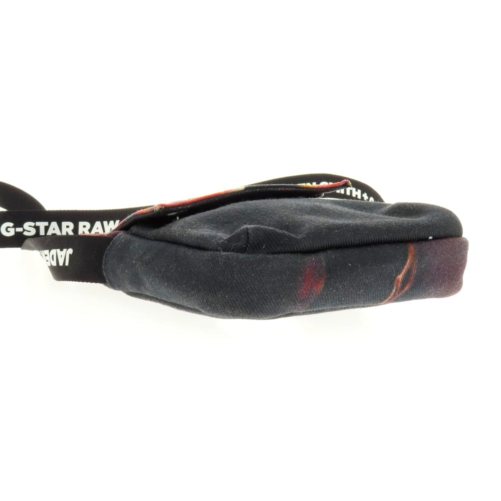 【中古】ジースターロウ G-STAR RAW コットン ショルダーバッグ ブラックxレッド【 状態ランクC 】【 メンズ 】