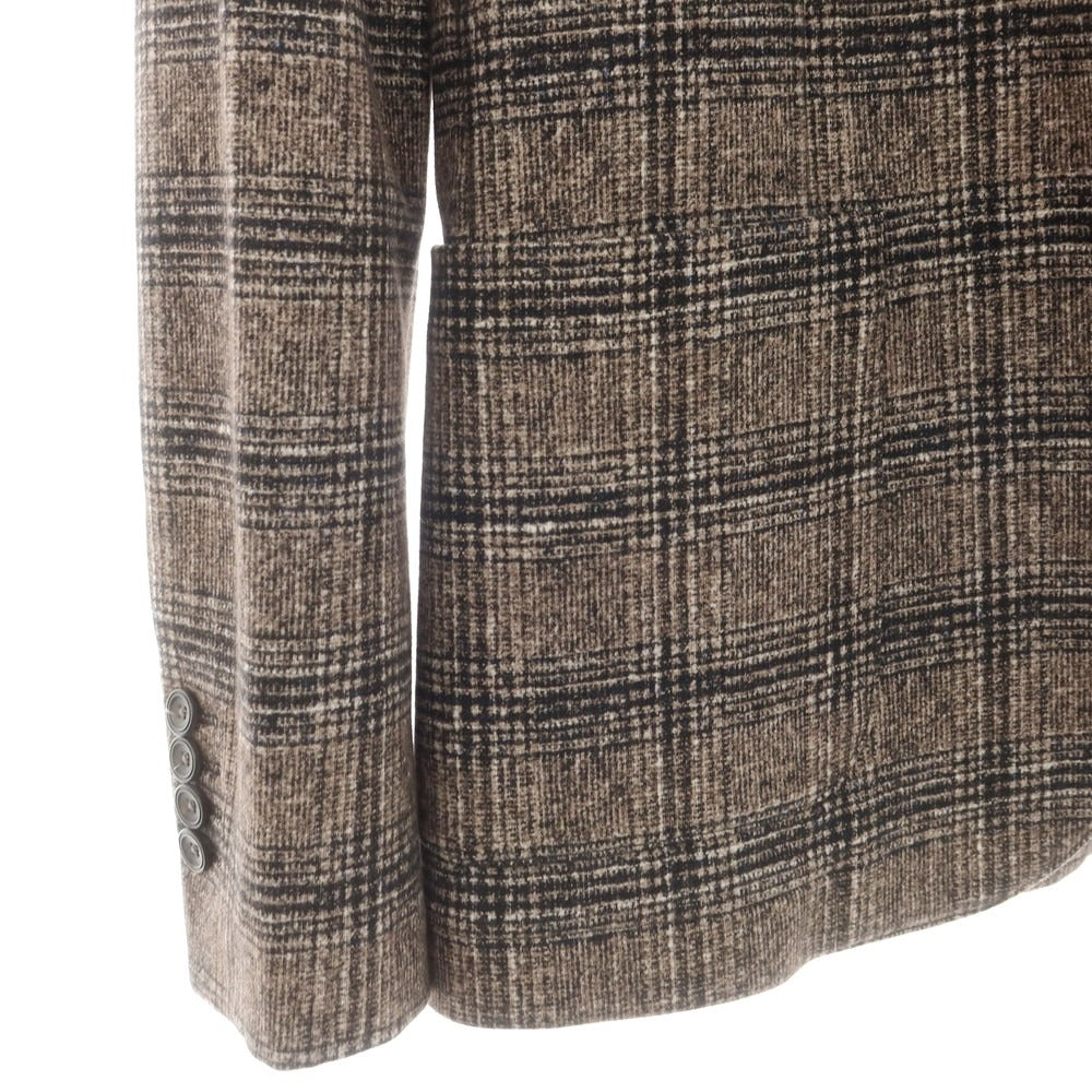 【中古】チルコロ1901 CIRCOLO 1901 ストレッチコットン チェック カジュアルジャケット ダークベージュxブラック【 50 】【 状態ランクB 】【 メンズ 】