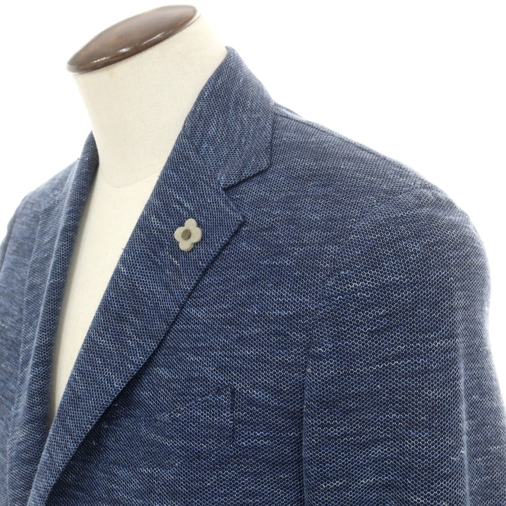 【中古】ラルディーニ LARDINI コットンリネンジャージー カジュアルジャケット ネイビー【 50 】【 状態ランクB 】【 メンズ 】