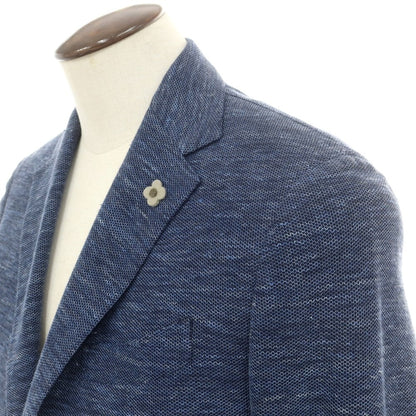 【中古】ラルディーニ LARDINI コットンリネンジャージー カジュアルジャケット ネイビー【 50 】【 状態ランクB 】【 メンズ 】