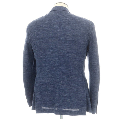 【中古】ラルディーニ LARDINI コットンリネンジャージー カジュアルジャケット ネイビー【 50 】【 状態ランクB 】【 メンズ 】