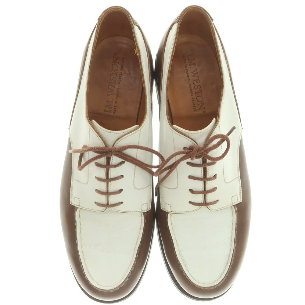 【中古】ジェイエムウエストン J.M WESTON GOLF コンビ Uチップ ドレスシューズ ブラウンxホワイト【 6 1/2C 】【 状態ランクC 】【 メンズ 】