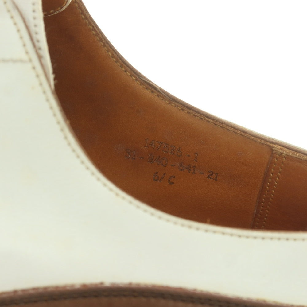 【中古】ジェイエムウエストン J.M WESTON GOLF コンビ Uチップ ドレスシューズ ブラウンxホワイト【 6 1/2C 】【 状態ランクC 】【 メンズ 】