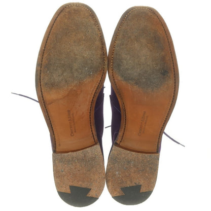 【中古】クロケットアンドジョーンズ CROCKETT&amp;JONES CHUKKA スエード チャッカブーツ パープル【 7E 】【 状態ランクB 】【 メンズ 】