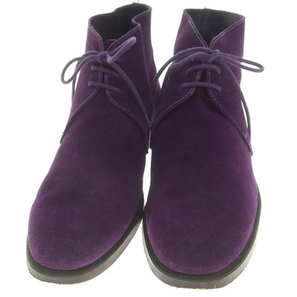 【中古】クロケットアンドジョーンズ CROCKETT&amp;JONES CHUKKA スエード チャッカブーツ パープル【 7E 】【 状態ランクB 】【 メンズ 】