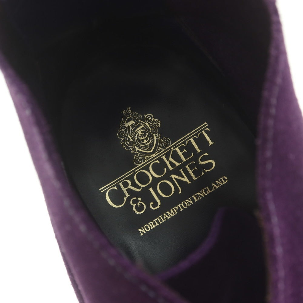 【中古】クロケットアンドジョーンズ CROCKETT&amp;JONES CHUKKA スエード チャッカブーツ パープル【 7E 】【 状態ランクB 】【 メンズ 】