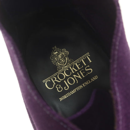 【中古】クロケットアンドジョーンズ CROCKETT&amp;JONES CHUKKA スエード チャッカブーツ パープル【 7E 】【 状態ランクB 】【 メンズ 】