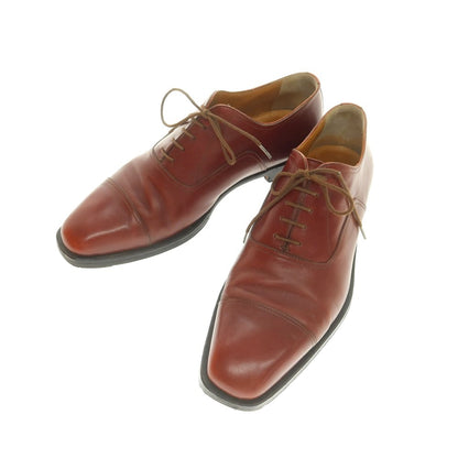 【中古】エルメス HERMES ストレートチップ ドレスシューズ レッドブラウン【 40 】【 状態ランクC 】【 メンズ 】