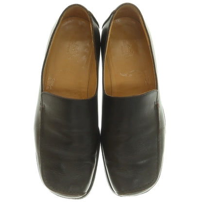 【中古】エルメス HERMES レザー ローファー ダークブラウン【 40.5 】【 状態ランクC 】【 メンズ 】