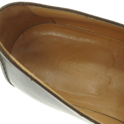 【中古】エルメス HERMES レザー ローファー ダークブラウン【 40.5 】【 状態ランクC 】【 メンズ 】