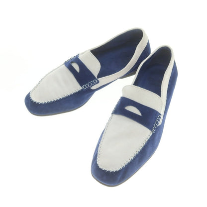 【中古】ディメッラ DI MELLA スエード コンビ コインローファー ブルーxオフホワイト【 6 】【 状態ランクB 】【 メンズ 】