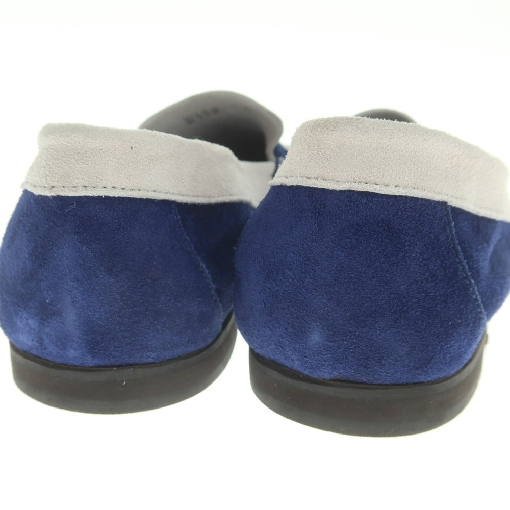 【中古】ディメッラ DI MELLA スエード コンビ コインローファー ブルーxオフホワイト【 6 】【 状態ランクB 】【 メンズ 】