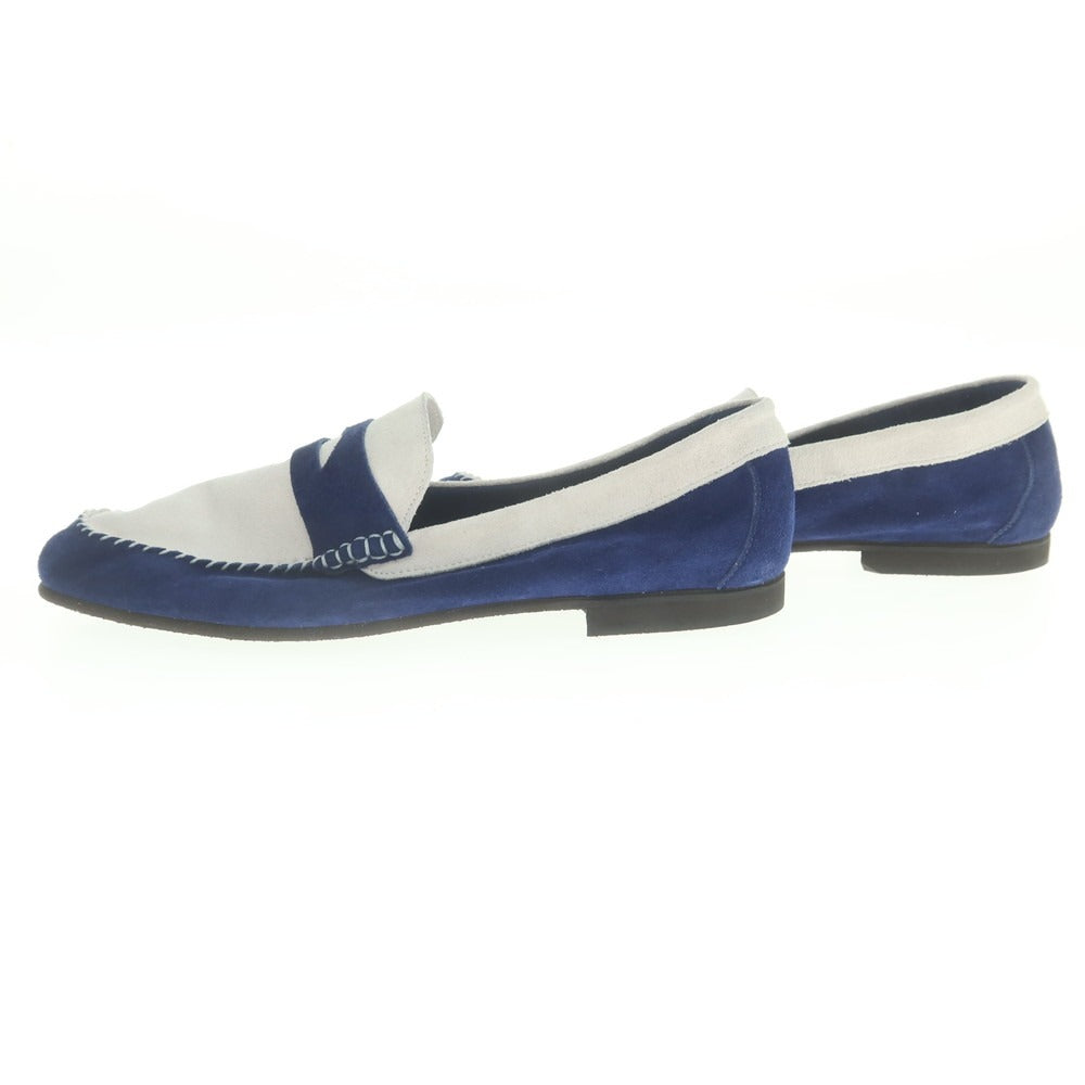 【中古】ディメッラ DI MELLA スエード コンビ コインローファー ブルーxオフホワイト【 6 】【 状態ランクB 】【 メンズ 】