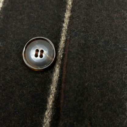 【中古】エルメス HERMES ウールナイロン ストライプ チェスターフィールドコート ブラウン【 50 】【 状態ランクB 】【 メンズ 】