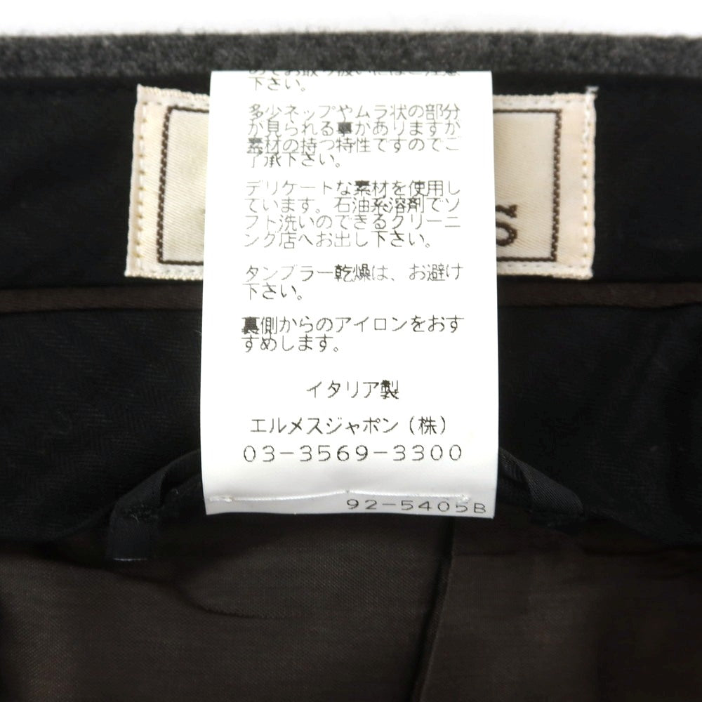 【中古】エルメス HERMES ウール ドレススラックスパンツ グレー【 38 】【 状態ランクB 】【 メンズ 】