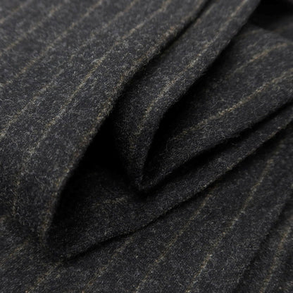 【中古】エルメス HERMES ストレッチ ウールカシミヤ ストライプ ドレススラックスパンツ チャコールxカーキ【 48 】【 状態ランクD 】【 メンズ 】