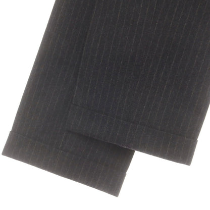 【中古】エルメス HERMES ストレッチ ウールカシミヤ ストライプ ドレススラックスパンツ チャコールxカーキ【 48 】【 状態ランクD 】【 メンズ 】