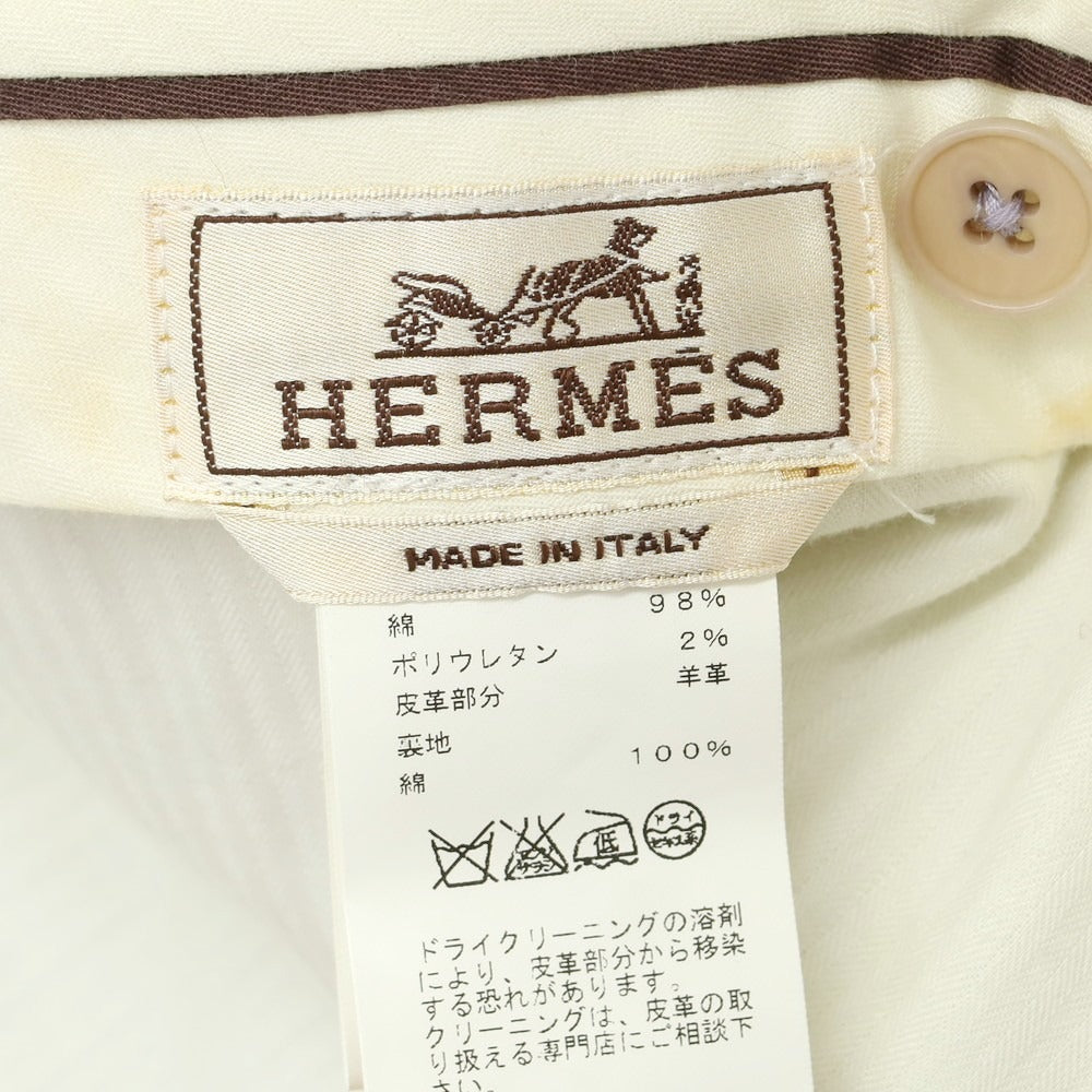 【中古】エルメス HERMES ストレッチ コットン カジュアルスラックスパンツ ラベンダー【 40 】【 状態ランクD 】【 メンズ 】