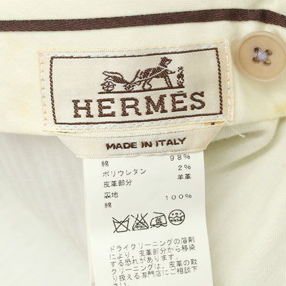 【中古】エルメス HERMES ストレッチ コットン カジュアルスラックスパンツ ラベンダー【 40 】【 状態ランクD 】【 メンズ 】