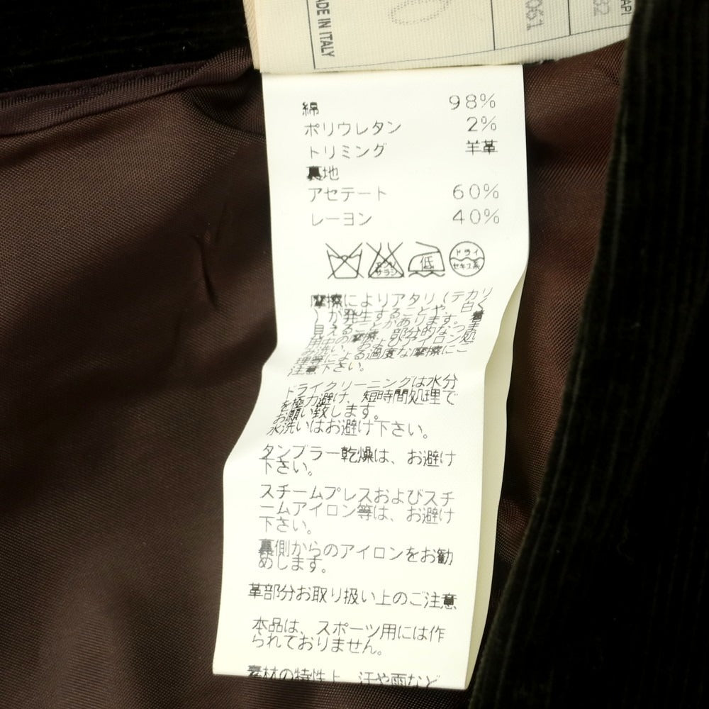 【中古】エルメス HERMES ストレッチコーデュロイ コーデュロイパンツ ダークオリーブ【 48 】【 状態ランクC 】【 メンズ 】