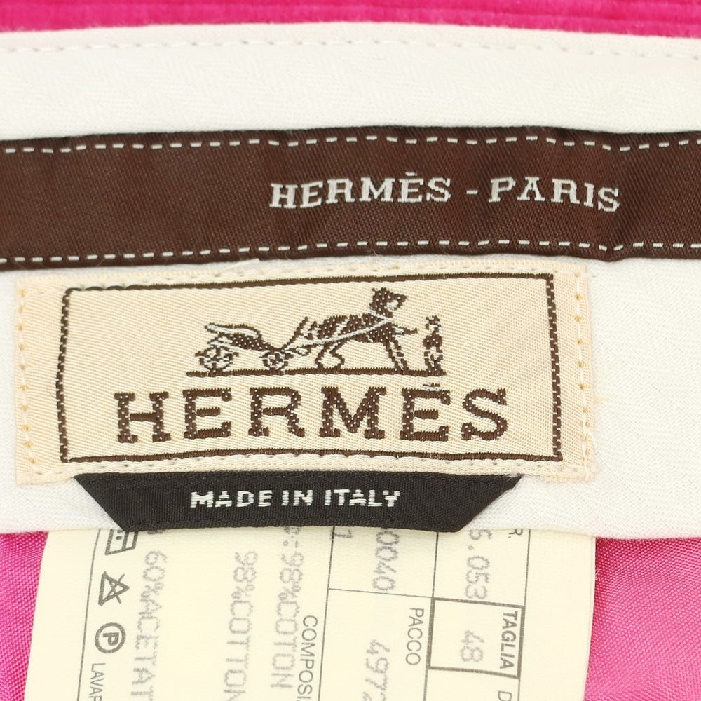 【中古】エルメス HERMES ストレッチコーデュロイ コーデュロイパンツ ショッキングピンク【 48 】【 状態ランクC 】【 メンズ 】
