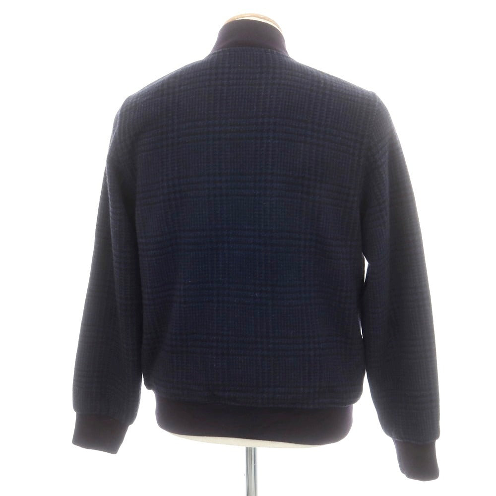 【中古】チルコロ1901 CIRCOLO 1901 ウールナイロン チェック スイングトップ ネイビーxブラック【 Ｓ 】【 状態ランクB 】【 メンズ 】