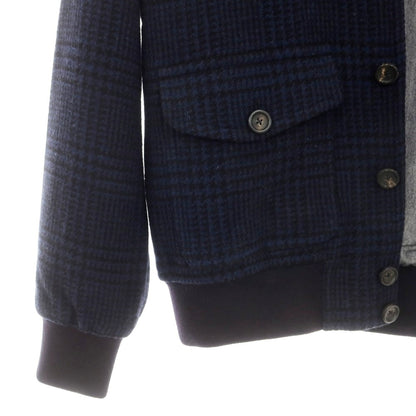 【中古】チルコロ1901 CIRCOLO 1901 ウールナイロン チェック スイングトップ ネイビーxブラック【 Ｓ 】【 状態ランクB 】【 メンズ 】