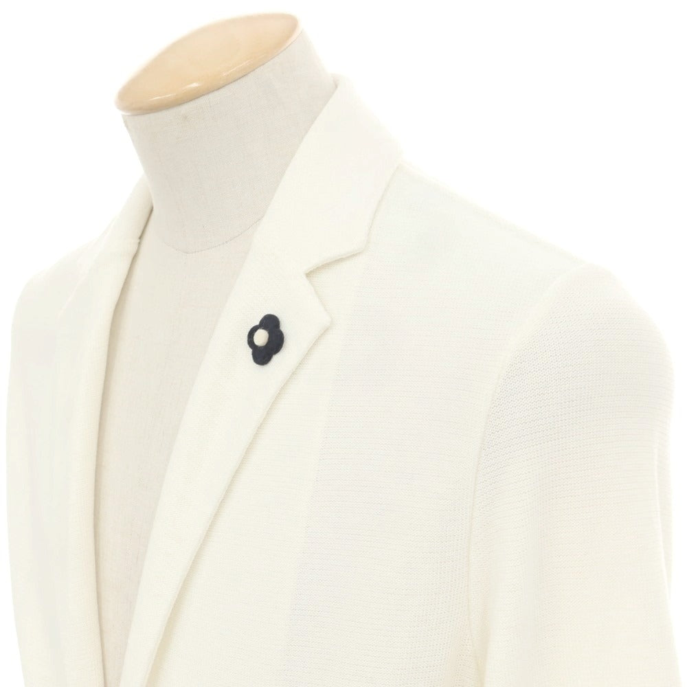 【中古】ラルディーニ LARDINI ハイゲージコットン ニットジャケット アイボリー【 S 】【 状態ランクA 】【 メンズ 】