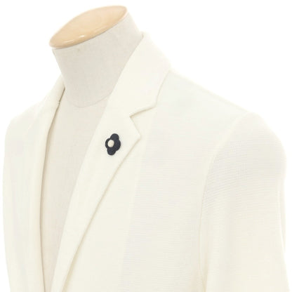 【中古】ラルディーニ LARDINI ハイゲージコットン ニットジャケット アイボリー【 S 】【 状態ランクA 】【 メンズ 】