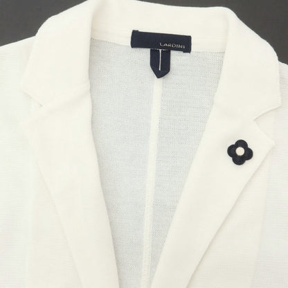 【中古】ラルディーニ LARDINI ハイゲージコットン ニットジャケット アイボリー【 S 】【 状態ランクA 】【 メンズ 】
