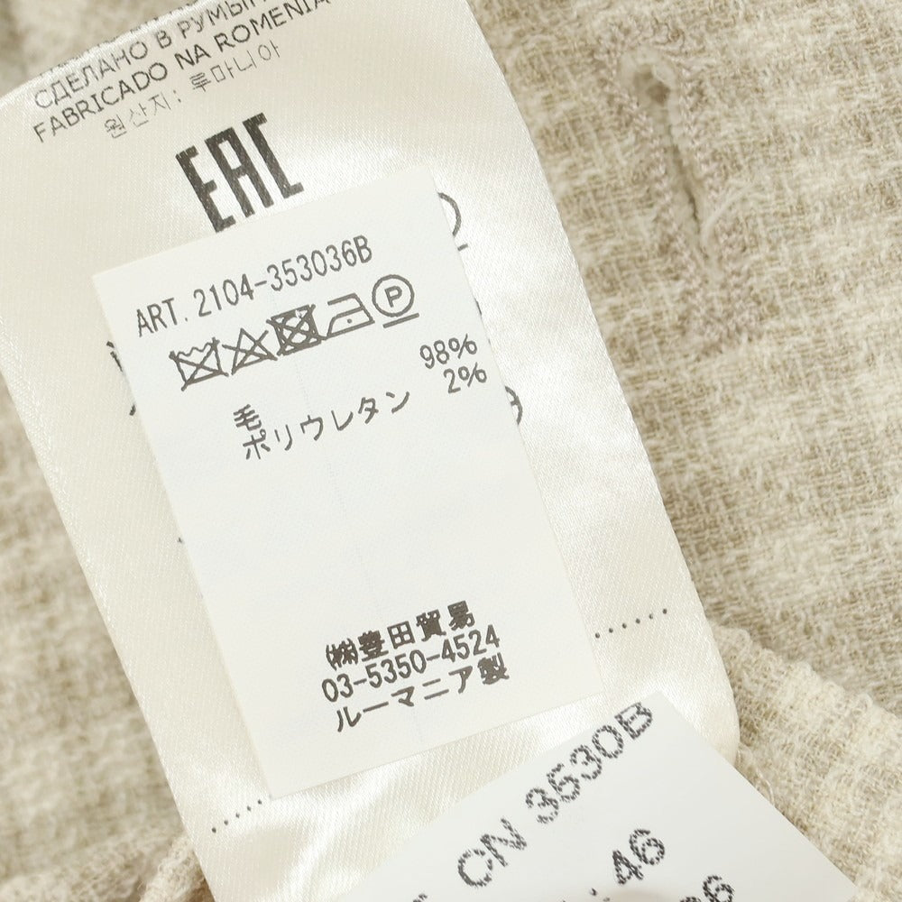 【中古】チルコロ1901 CIRCOLO 1901 ストレッチウール カジュアルジャケット アイボリーxグレージュ【 46 】【 状態ランクA 】【 メンズ 】