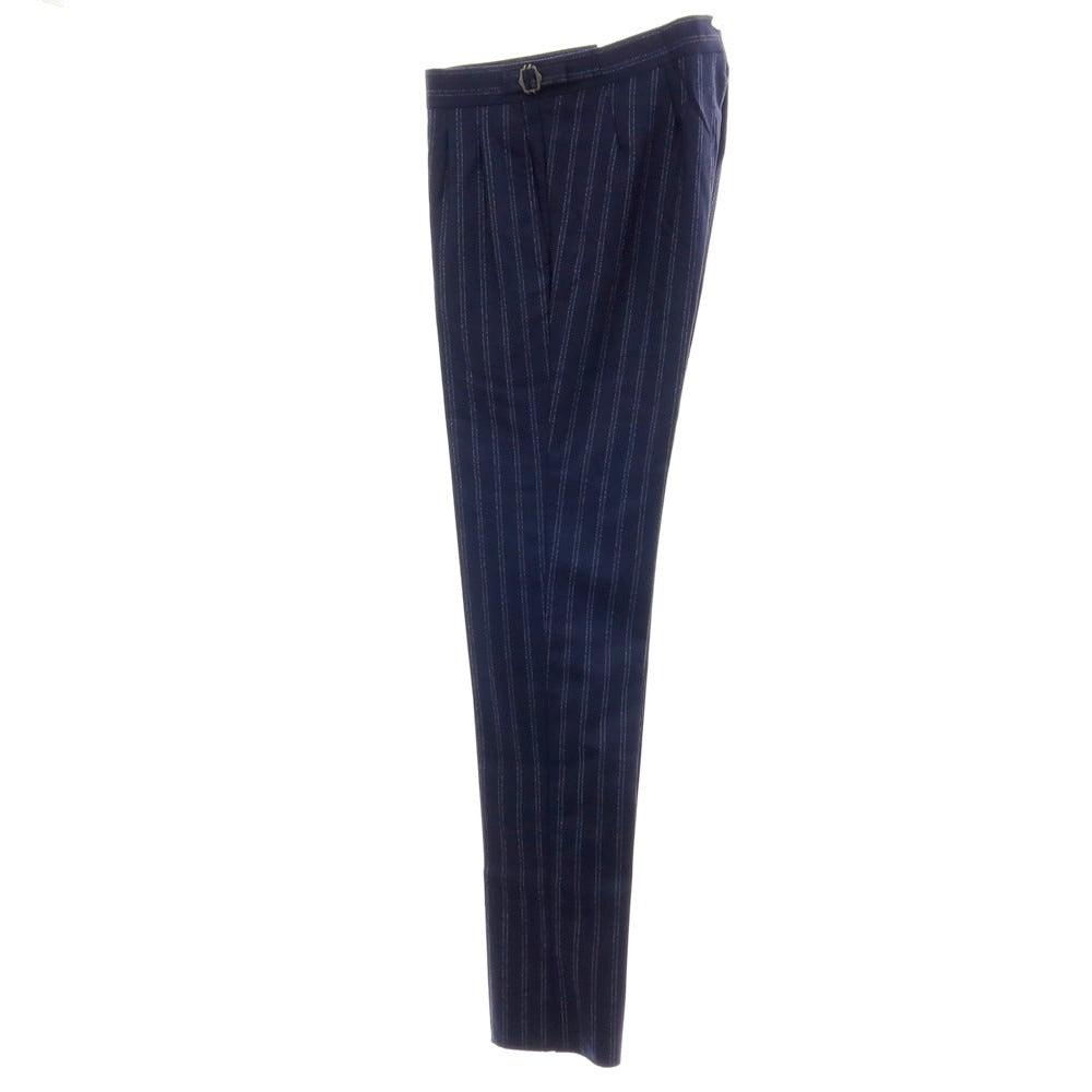 【中古】【未使用】サルトリア ラトーレ SARTORIA LATORRE ウール ストライプ 2つボタンスーツ ネイビーxブルー【 サイズ44 】【 状態ランクS 】【 メンズ 】 [APD]