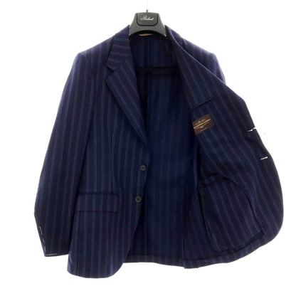 【中古】【未使用】サルトリア ラトーレ SARTORIA LATORRE ウール ストライプ 2つボタンスーツ ネイビーxブルー【サイズ44】【 状態ランクS 】【 メンズ 】