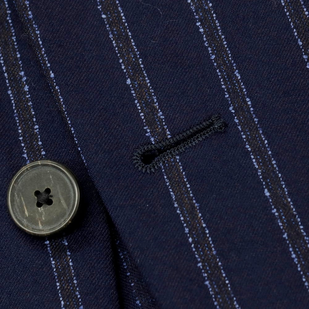【中古】【未使用】サルトリア ラトーレ SARTORIA LATORRE ウール ストライプ 2つボタンスーツ ネイビーxブルー【 サイズ44 】【 状態ランクS 】【 メンズ 】 [APD]