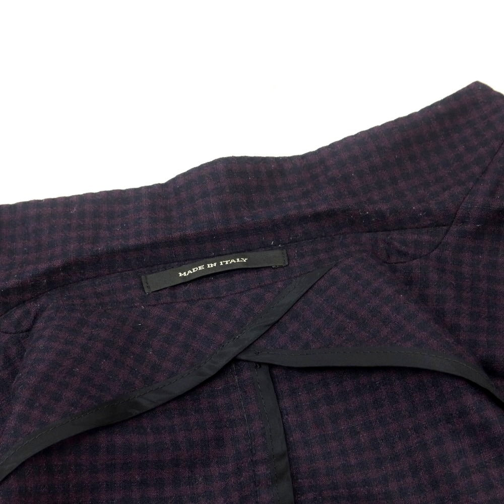 【中古】タリアトーレ TAGLIATORE ウール チェック テーラードジャケット パープルxネイビー【 46 】【 状態ランクB 】【 メンズ 】