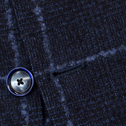 【中古】タリアトーレ TAGLIATORE ウール チェック テーラードジャケット ネイビーxブルー【 46 】【 状態ランクB 】【 メンズ 】