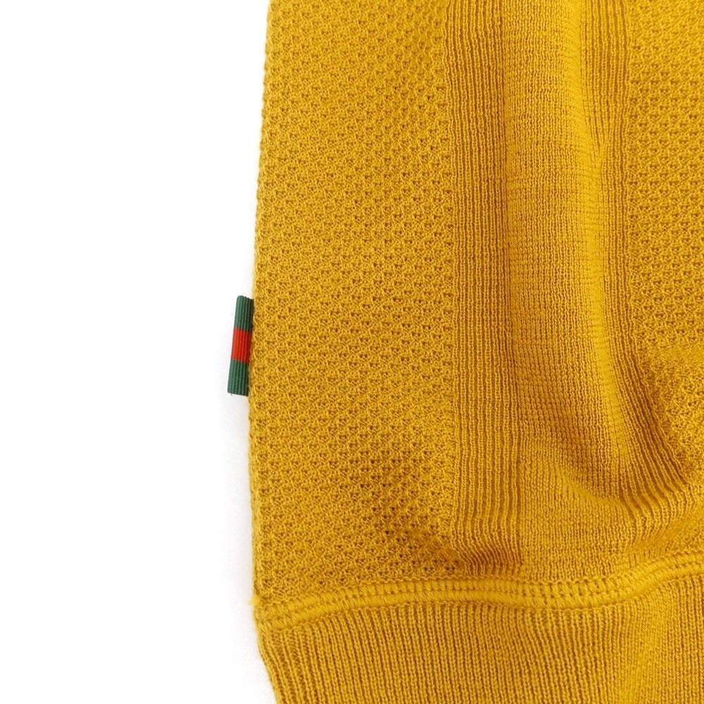 【中古】グッチ GUCCI ウール Vネック ニットベスト マスタード【 M 】【 状態ランクA 】【 メンズ 】