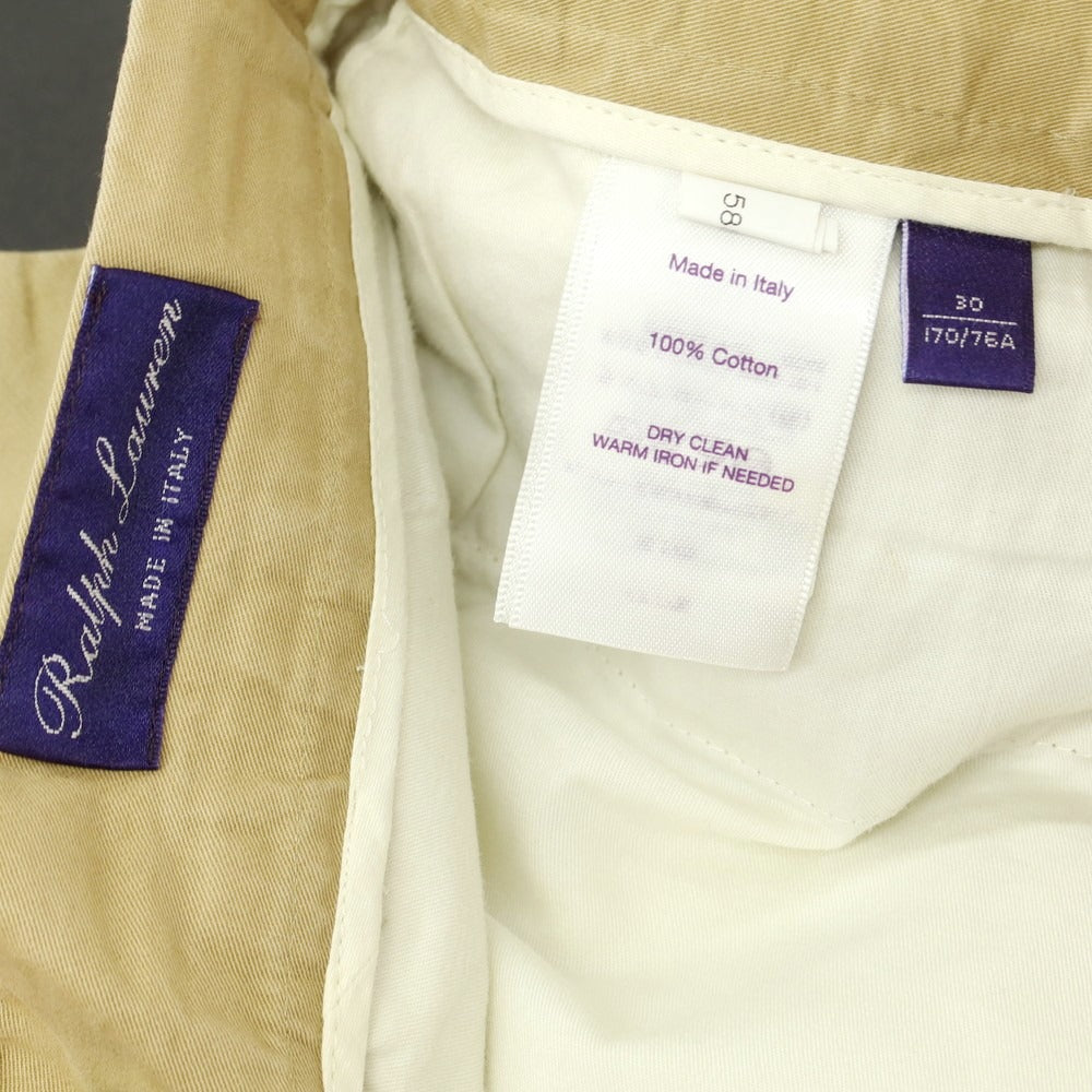 【中古】ラルフローレン パープルレーベル RalphLauren Collection Purple Label コットン ショートパンツ ベージュ【 30 】【 状態ランクB 】【 メンズ 】