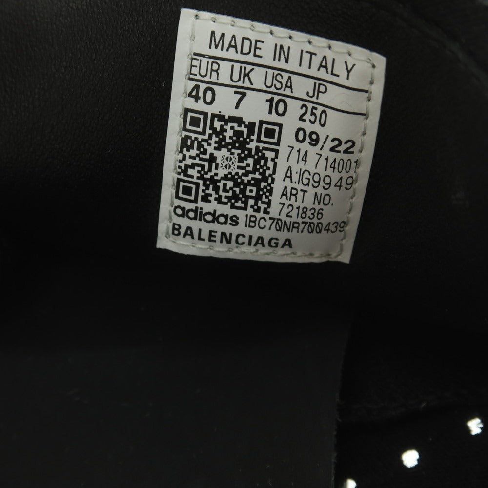 【中古】バレンシアガ BALENCIAGA × adidas スニーカー ブラック【サイズ40】【 状態ランクA 】【 メンズ 】[BPD]