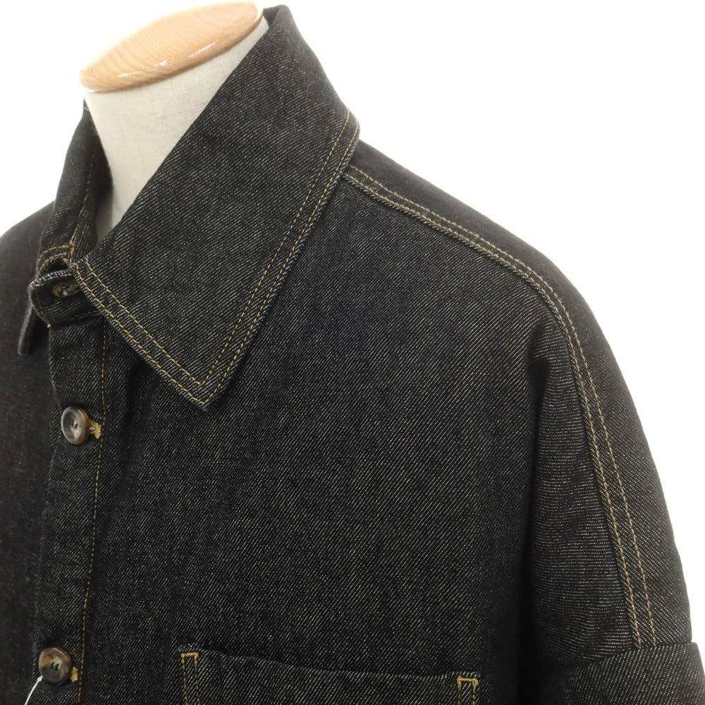 【中古】バグッタ Bagutta オーバーサイズ 中綿 デニムジャケット ブラック【 S 】【 状態ランクA 】【 メンズ 】