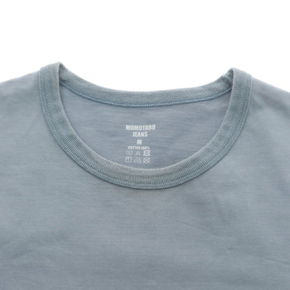 【中古】モモタロウ ジーンズ MOMOTARO JEANS コットン クルーネック 半袖Ｔシャツ ライトダルブルー【 M 】【 状態ランクC 】【 メンズ 】