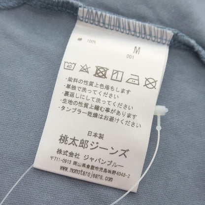 【中古】モモタロウ ジーンズ MOMOTARO JEANS コットン クルーネック 半袖Ｔシャツ ライトダルブルー【 M 】【 状態ランクC 】【 メンズ 】