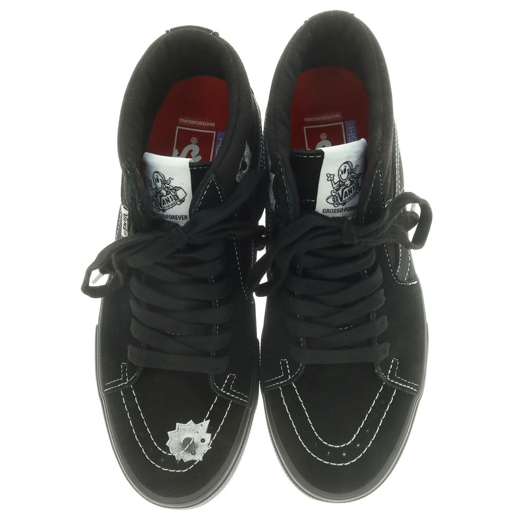 【中古】【未使用】シュプリーム Supreme × Nate Lowman VANS 2025年春夏 Skate Grosso Mid スニーカー ブラック【 26 】【 状態ランクS 】【 メンズ 】